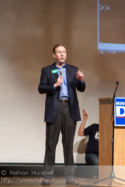 Former Representative Matt Entenza, candidate for governor, spea